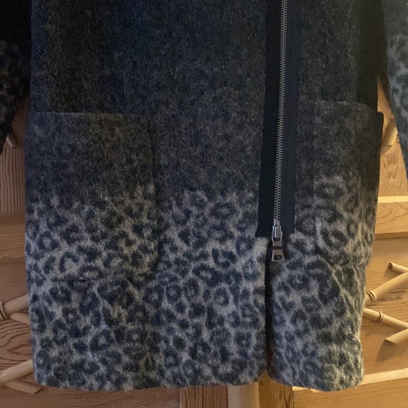 Rebecca Taylor leopard gray leopard print coat size xs - Picture 4 of 9